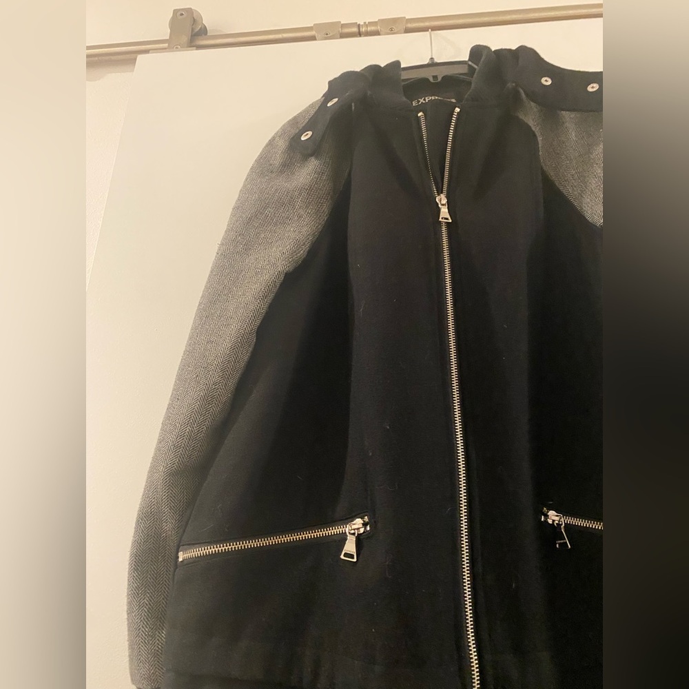 Express Hooded Wool Blend Coat - Picture 4 of 9